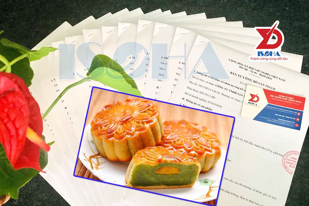 Bản công bố sản phẩm bánh trung thu do ISOHA thực hiện (Ảnh độc quyền ISOHA)